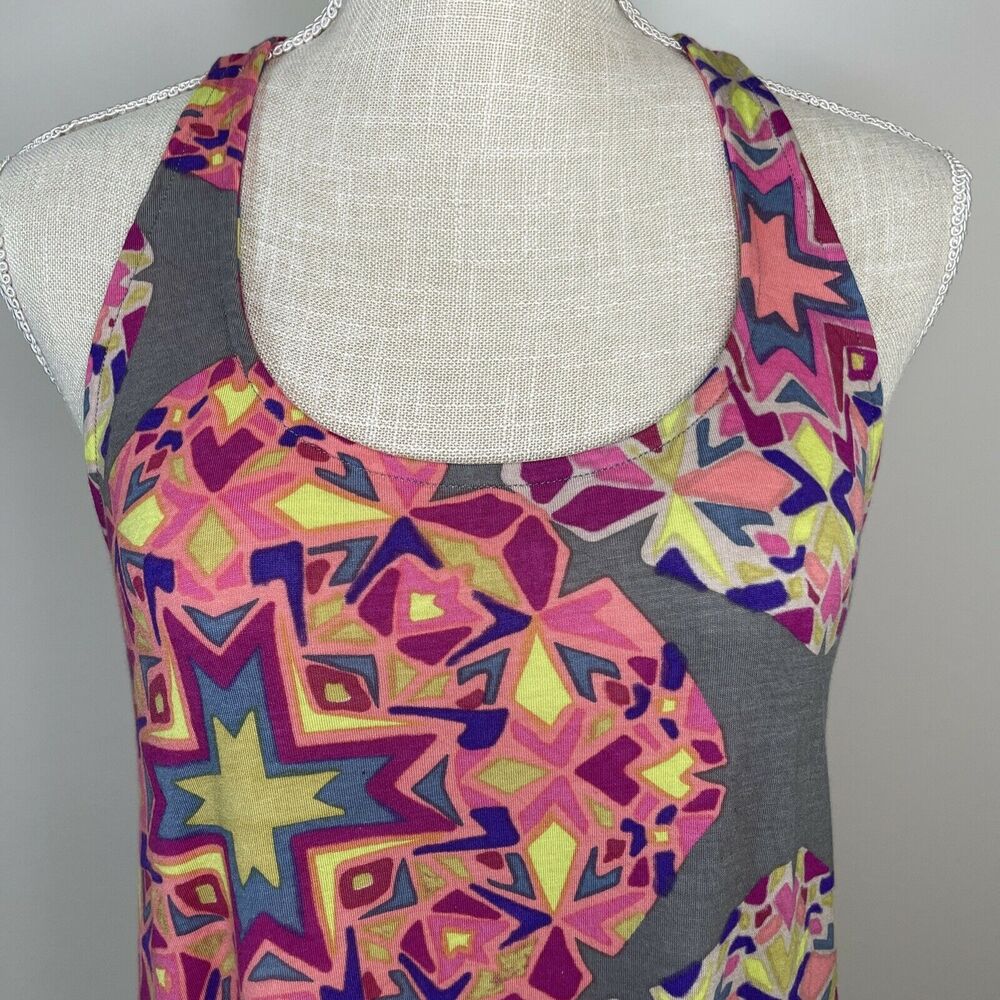 CAbi Harmony Racerback Southwest Geo Print Sleeveless Tank Top Pink Womens Small - Picture 8 of 12